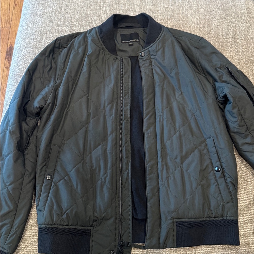 Banana Republic Dark Green Quilted Jacket